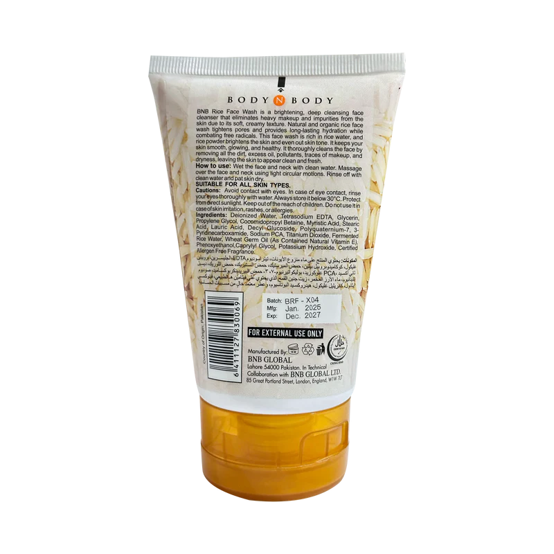 BNB Brightening Rice Extract Face Wash -120ml - Image 4