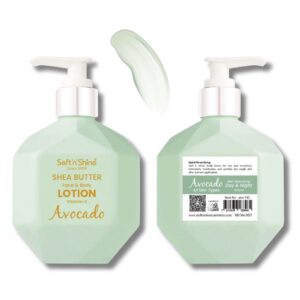 Soft n Shine Avocado Moisturizing Face and Body Lotion For All Skin Types With Shea Butter & Vitamin E - 250ml