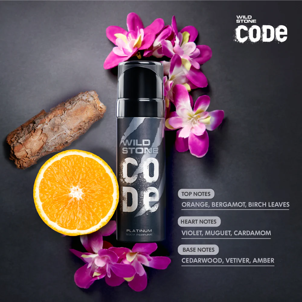 Wild Stone Code Platinum Body Perfume For Men - 120ml - Image 2